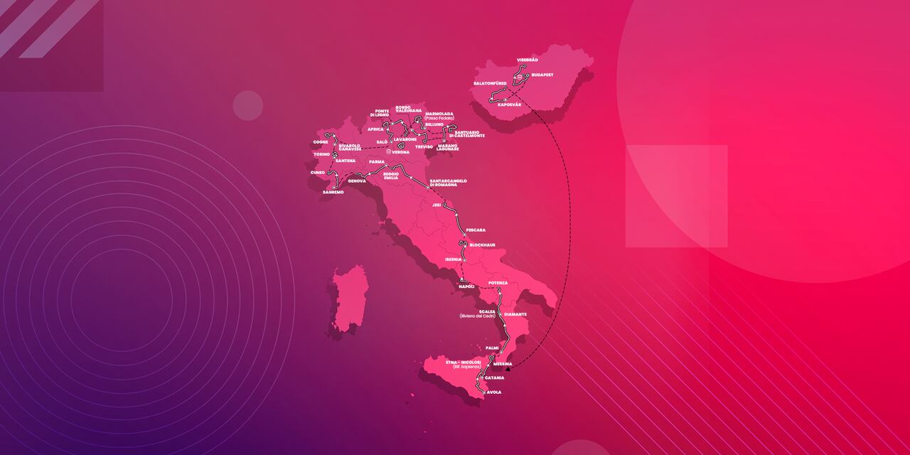Recorrido completo del Giro de Italia 2022