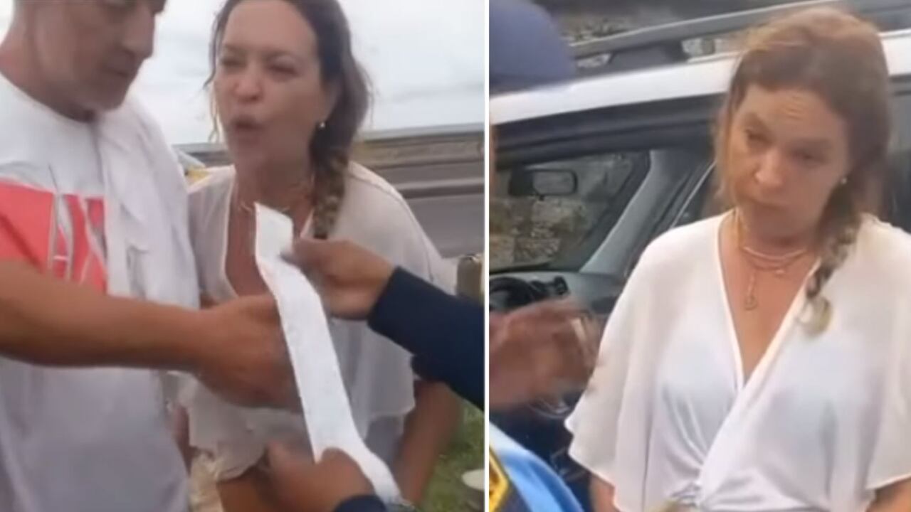 "Qué les monten los 'cachos'": turista borracha les hizo show a policías y les 'cantó la tabla'
