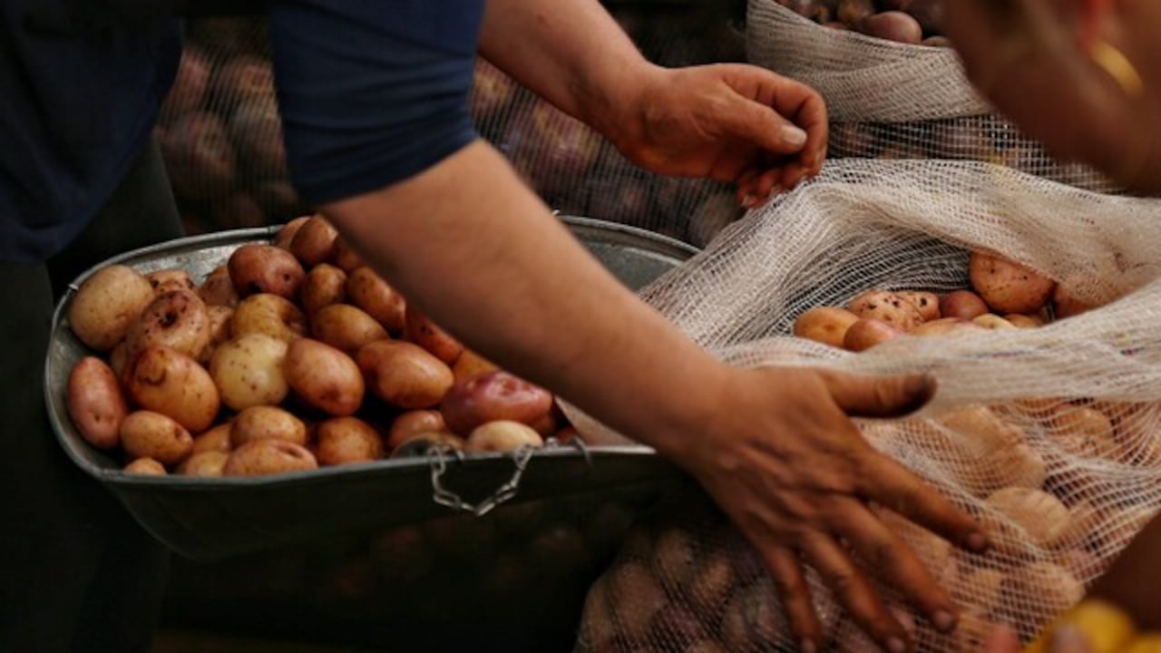 Bulto de papa en Corabastos