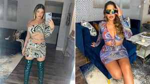 María y Daniela Legarda con diminutos trajes en el Carnaval de Barranquilla