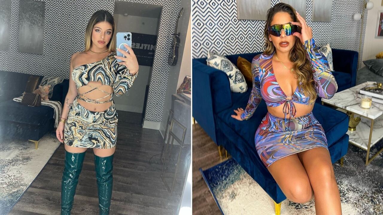 María y Daniela Legarda con diminutos trajes en el Carnaval de Barranquilla