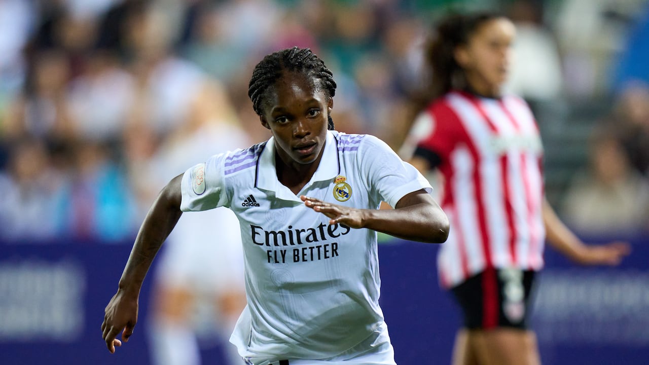 Linda Caicedo en el duelo de la Copa de la Reina.