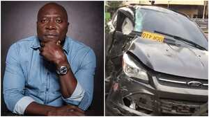 Freddy Rincón y camioneta en la viajaba