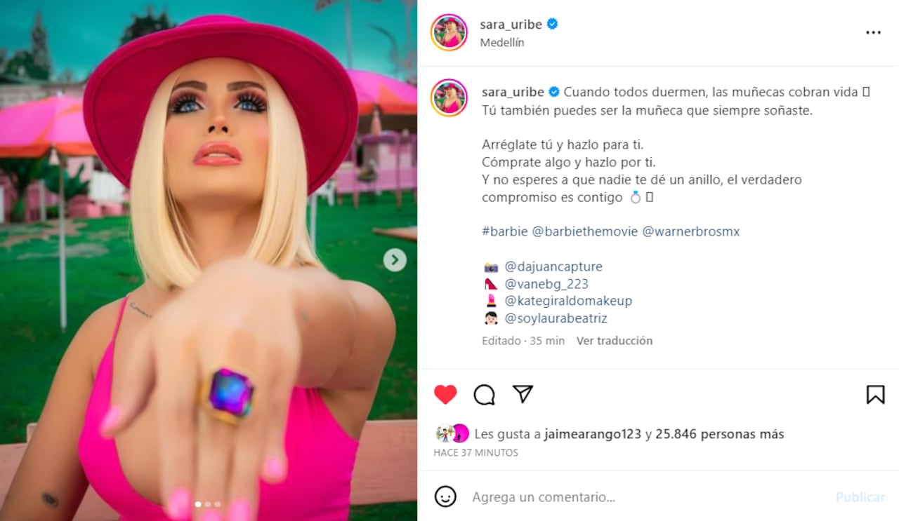 Foto: Instagram @sara_uribe.