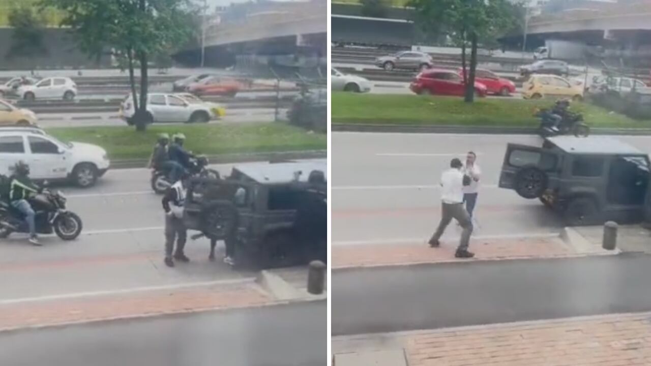 Ladrones en Bogotá pararon una comioneta en plena NQS y dispararon