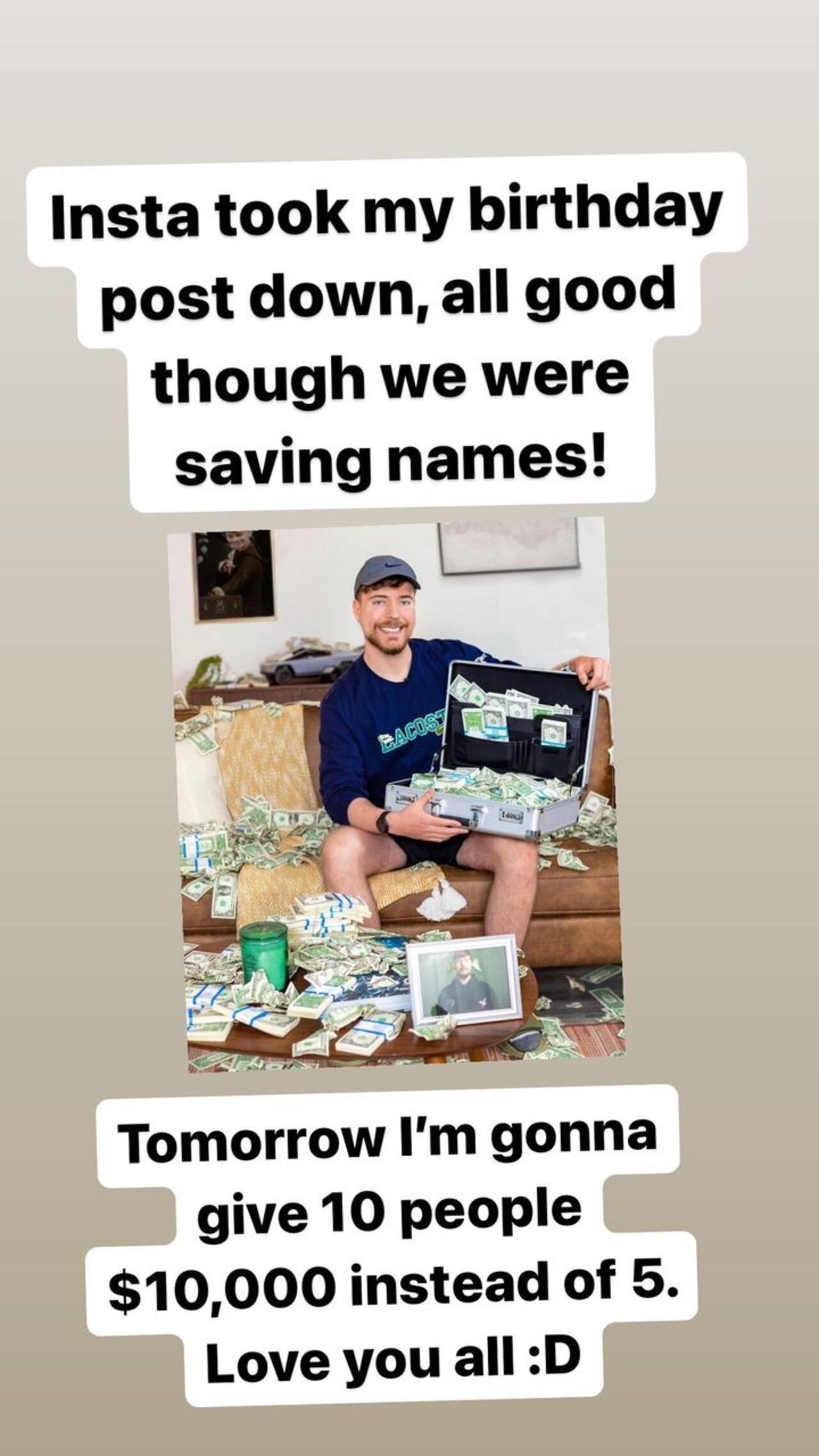 Foto: Instagram @mrbeast