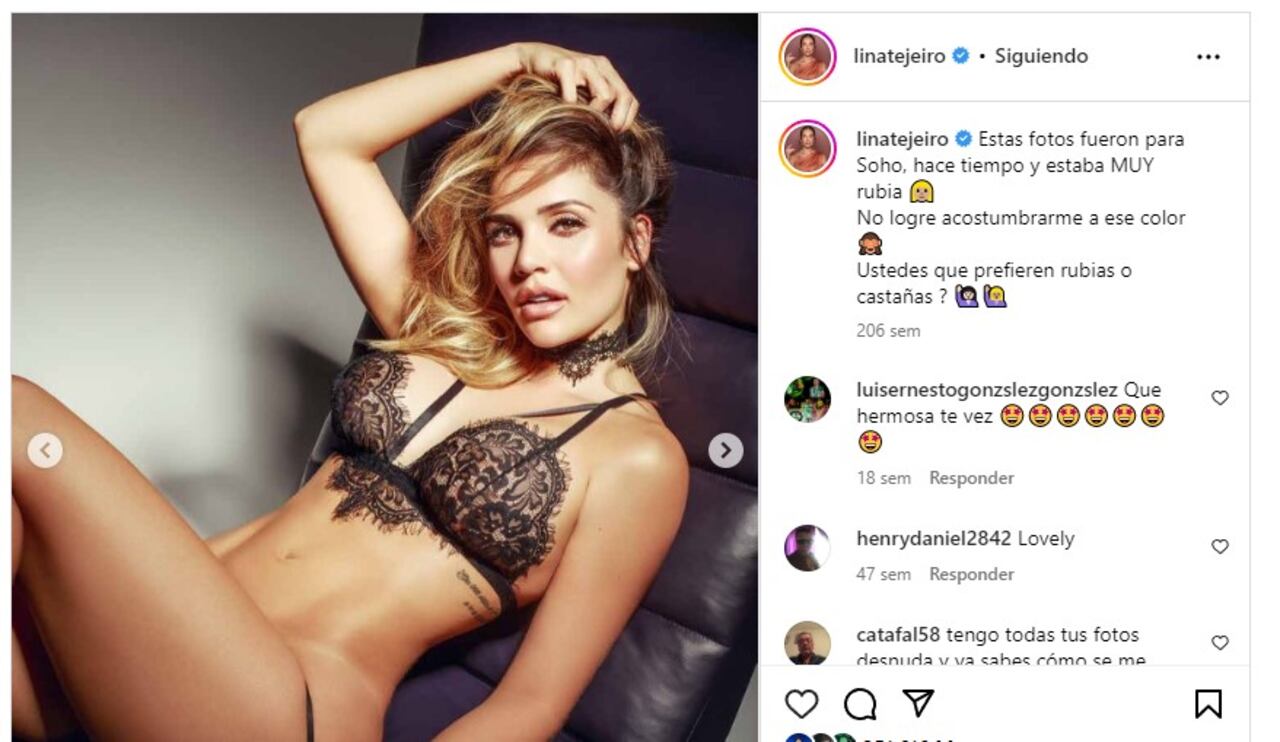 Foto: Instagram @linatejeiro