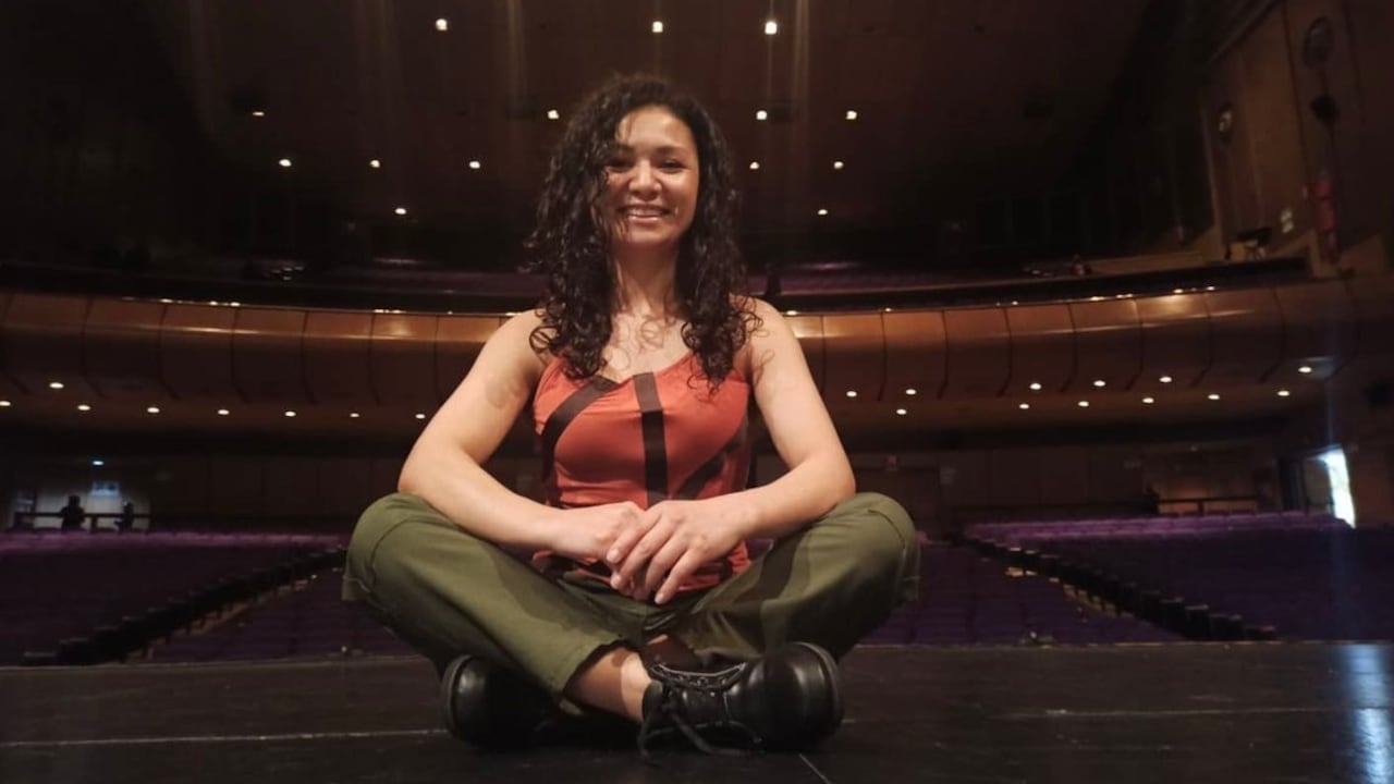 Sara, durante una presentación en el imponente Teatro Jorge Eliécer Gaitán.