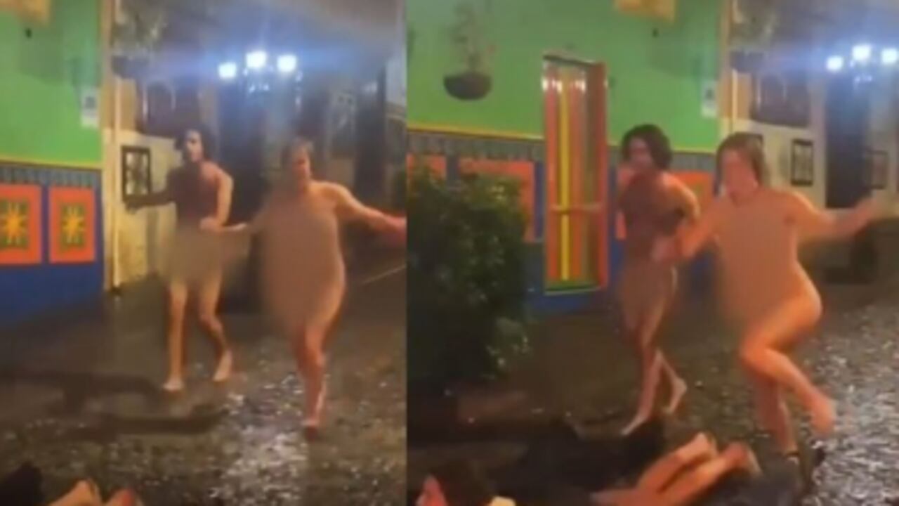 Pareja de extranjeros fue grabada mientras corrían desnudos en Guatapé