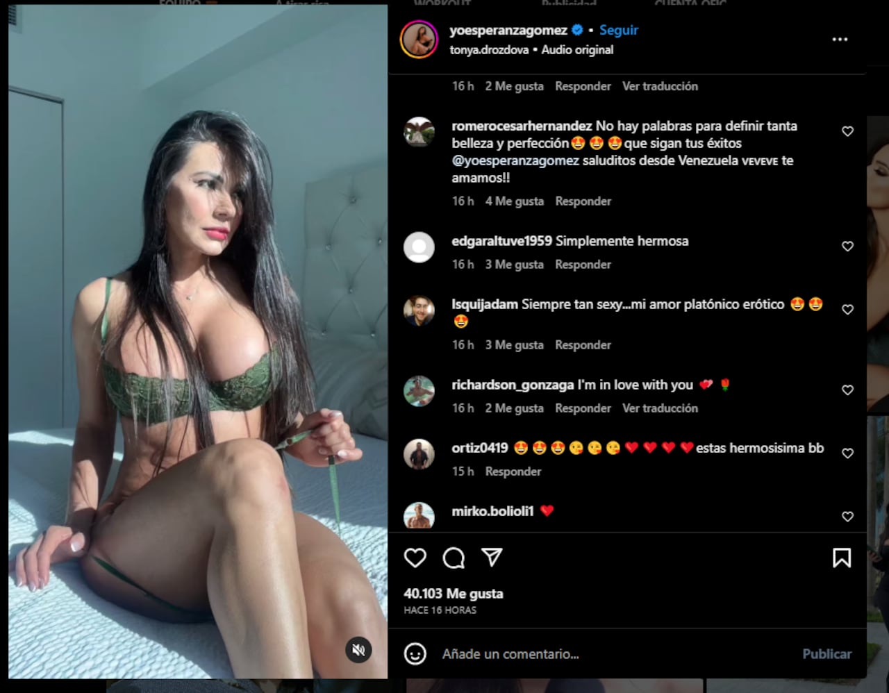 Foto: Instagram @yoesperanzagomez