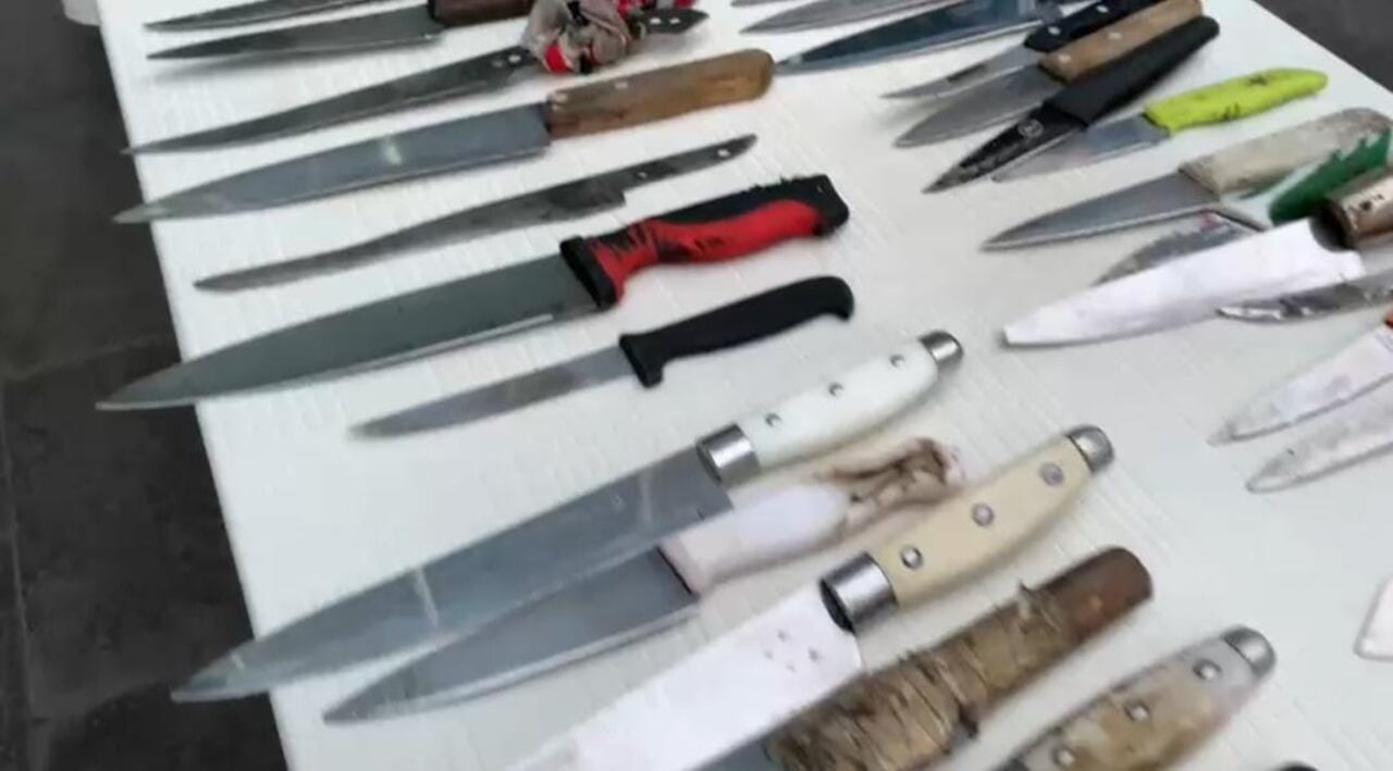 ¡Aterrador! más de 100 puñales decomisan por día en Cali