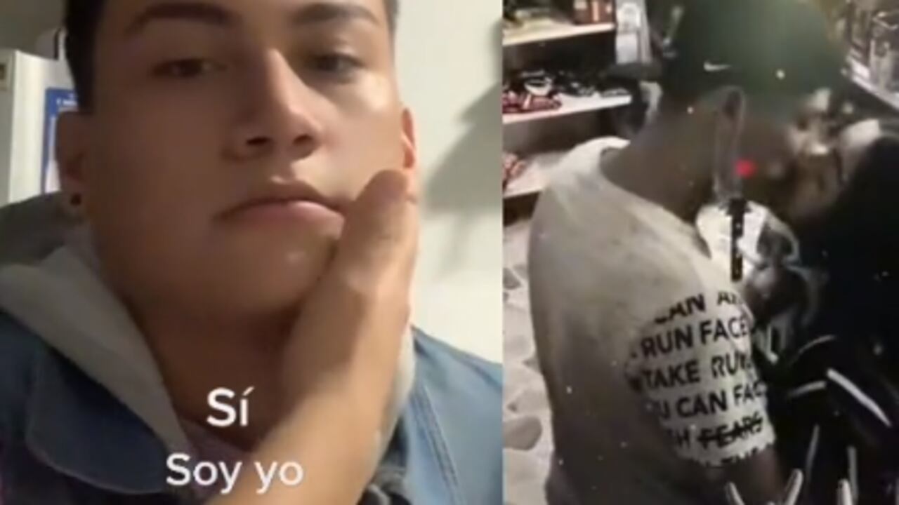 joven pilla infedelidad en supermercado