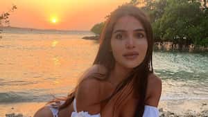 Mara Cifuentes modela en ajustado body de cuero