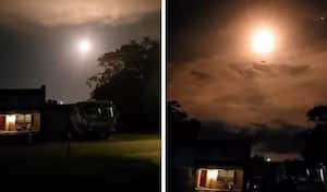 Muchos curiosos grabaron con sus celulares la bola de fuego que alumbró el cielo en varias poblaciones del estado de Florida, Estados Unidos