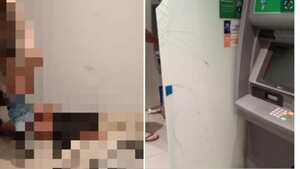 Pareja teniendo relaciones en cajero, captura de pantalla