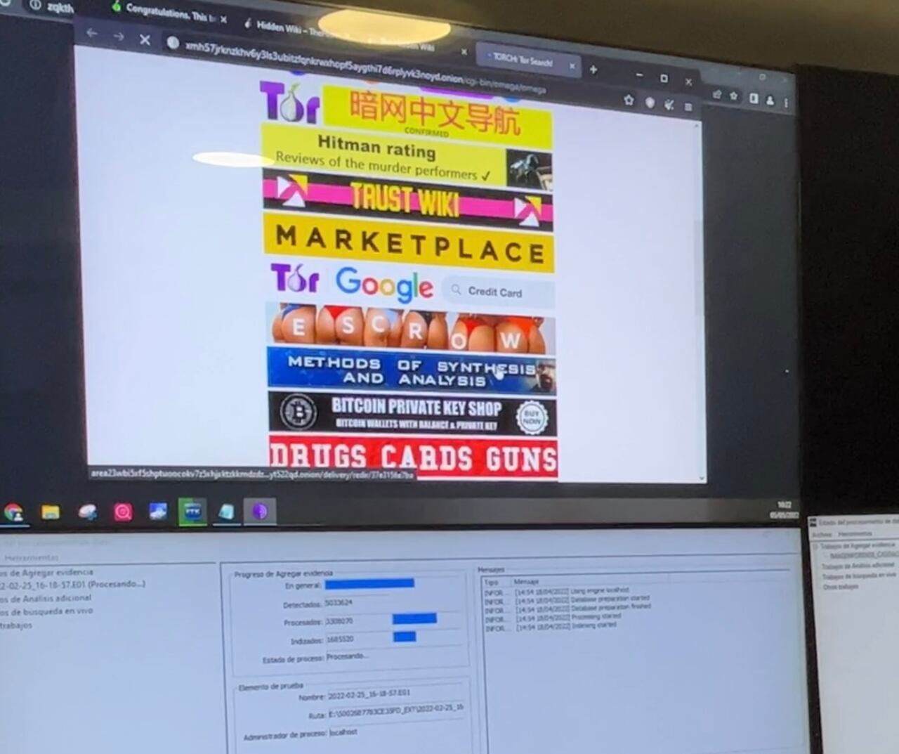 Ingresamos desde el laboratorio Adalid a los buscadores de la 'deepweb'.