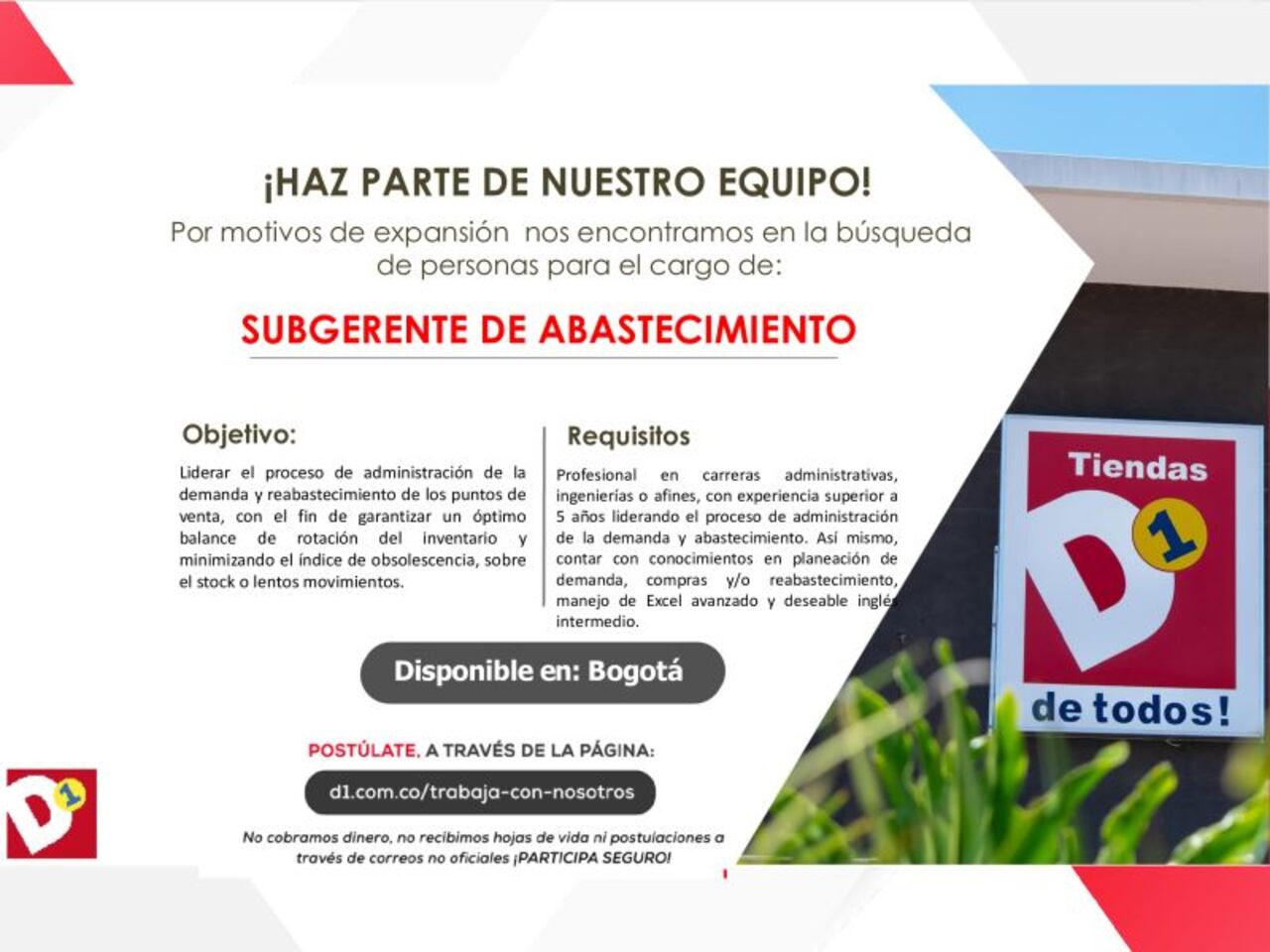 Siga los pasos para postularse.