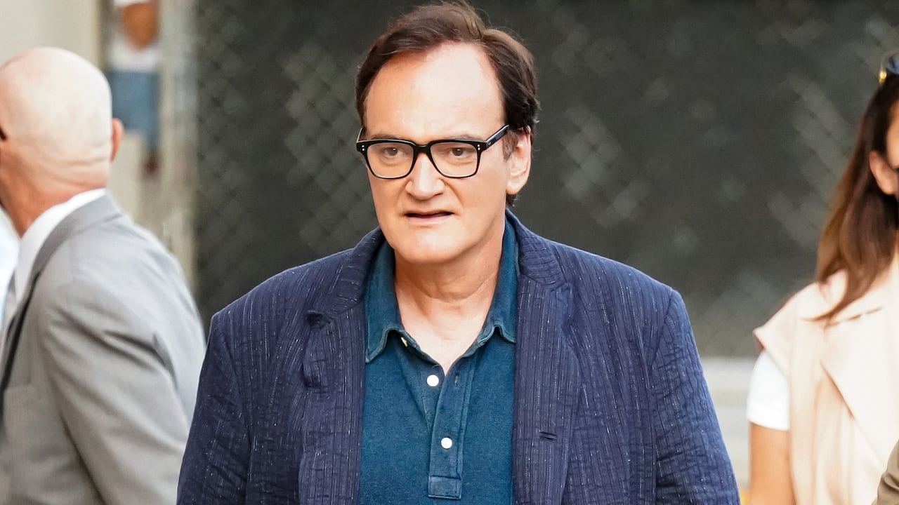LOS ANGELES, CA - JUNE 22: Quentin Tarantino is seen outside Jimmy Kimmel Live on June 22, 2021 in Los Angeles, California. (Photo by JOCE/Bauer-Griffin/GC Images)