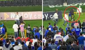 Hinchada de Millonarios sacó a un niño y un señor del estadio.
