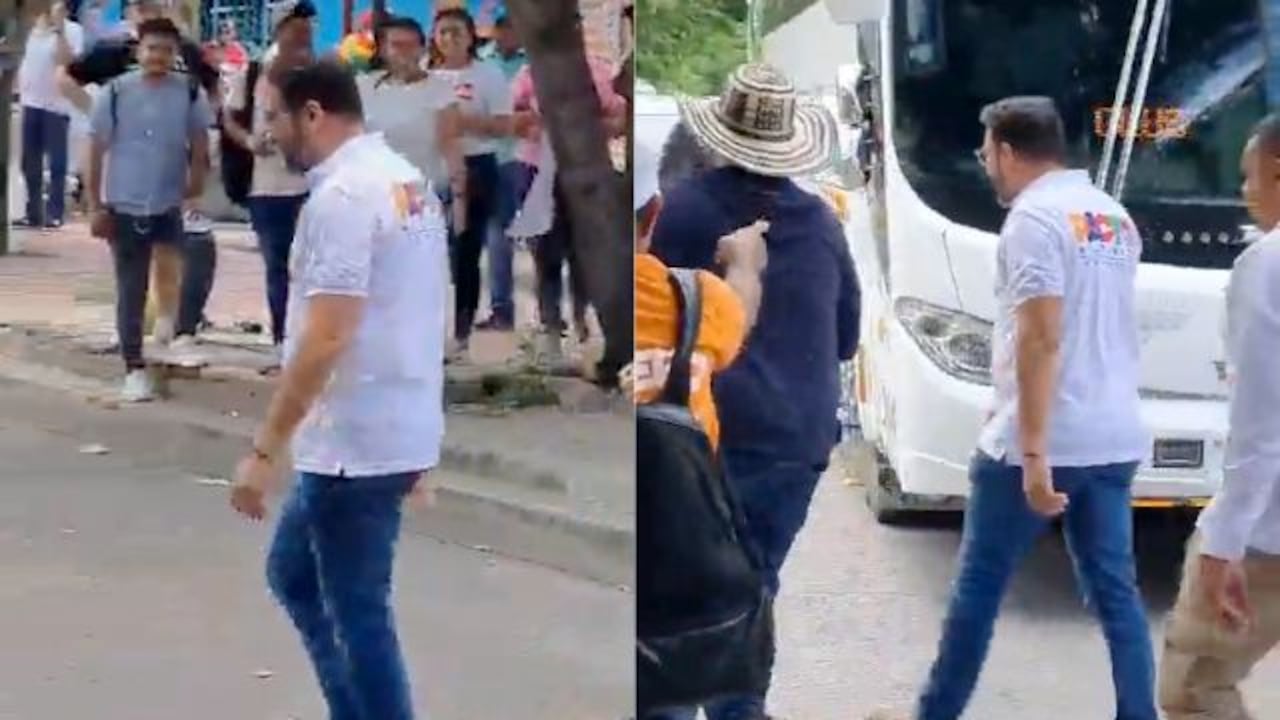 El congresista Agmeth Escaf fue insultado durante la marcha de Barranquilla.