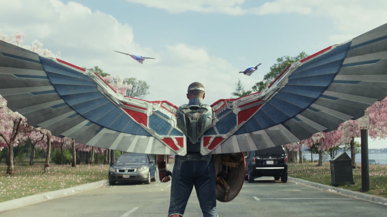 Capitán América/Sam Wilson (Anthony Mackie) en CAPITÁN AMÉRICA: UN MUNDO NUEVO de Marvel Studios. Foto cortesía de Marvel Studios. © 2024 MARVEL.