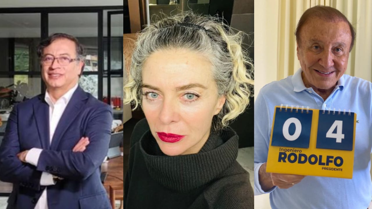 Gustavo Petro, Margarita Rosa de Francisco, Rodolfo Hernández, en distintas imágenes