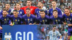 Jugadores de la Selección de Argentina previo al duelo amistoso contra Emiratos Árabes Unidos.