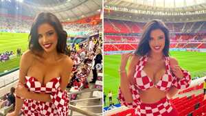 Ivana Knöll, la bella hincha de Croacia que enamora en el Mundial