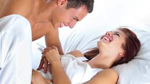 Couple in the "tickling fight".