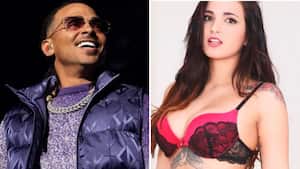 Ozuna y una actriz porno