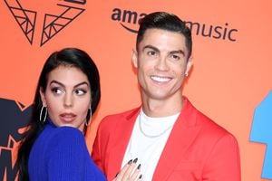 SEVILLE, SPAIN - NOVEMBER 03: Georgina Rodriguez and Cristiano Ronaldo attend the MTV EMAs 2019 at FIBES Conference and Exhibition Centre on November 03, 2019 in Seville, Spain. (Photo by Daniele Venturelli/Daniele Venturelli/WireImage )