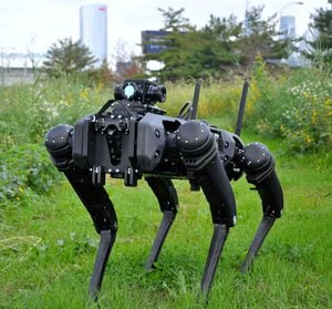 Perro robot. (Photo by Ghost Robotics / AFP)